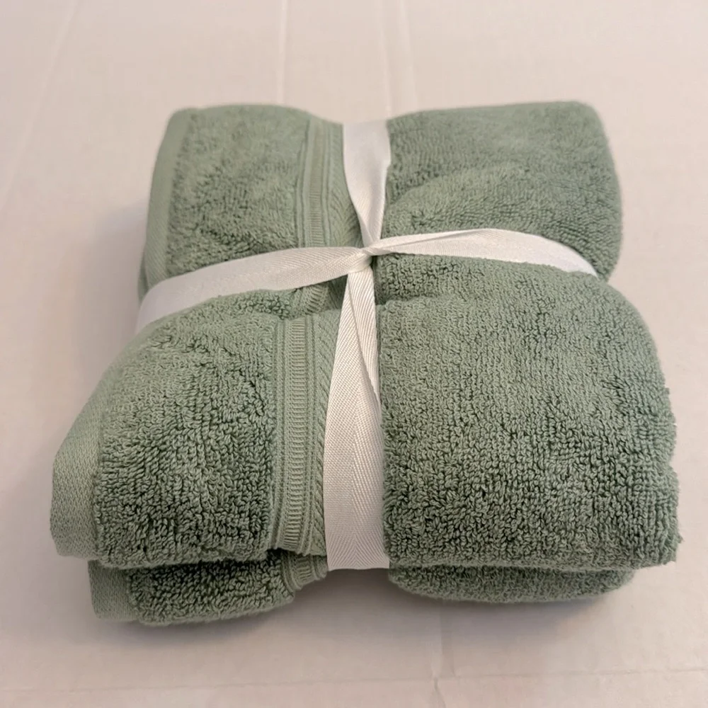 💥8pc PURELUX Luxury Bath Towel Set - Loft By Loftex - Rayon From Bamboo - Olive
